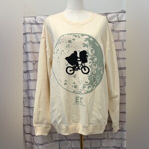 E.T. Graphic Long  Sleeve Sweatshirt Size:L Embroidered 60% Cotton